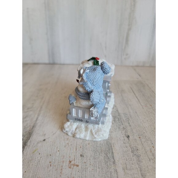 Encore Snowman Buddies train conductor mistletoe collectible Xmas - Picture 3 of 6